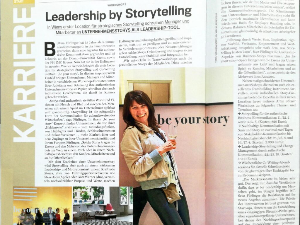 Foto Artikel im Wirtschaftsmagazin trend - Leadership by Storytelling